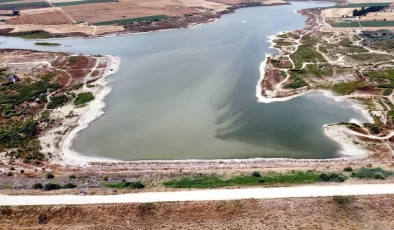 Tekirdağ’daki Türkmeneli Göleti’nde su seviyesi yüzde 5’in altına düştü
