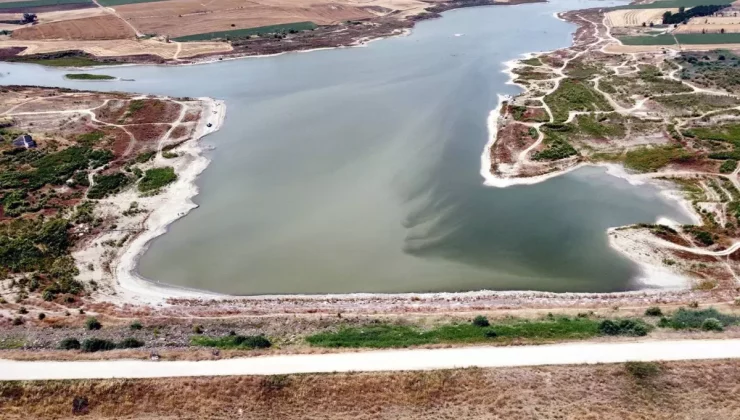 Tekirdağ’daki Türkmeneli Göleti’nde su seviyesi yüzde 5’in altına düştü
