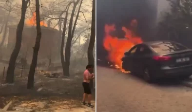 Çanakkale’de orman yangını! Alevler yerleşim yerlerine ulaştı, havalimanı kapatıldı