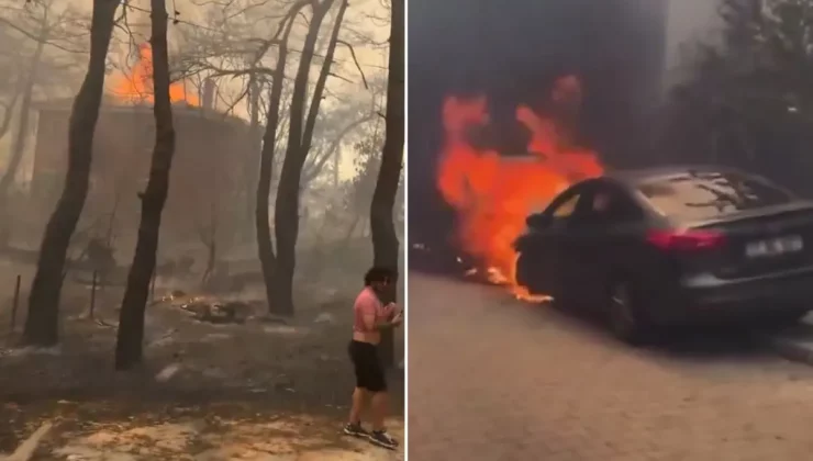 Çanakkale’de orman yangını! Alevler yerleşim yerlerine ulaştı, havalimanı kapatıldı