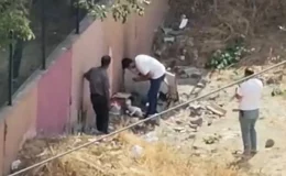 Okul önünde uyuşturucu kullanırken önce kameralara, sonra polise yakalandılar