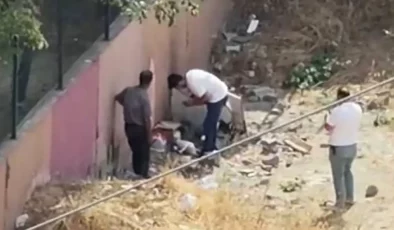 Okul önünde uyuşturucu kullanırken önce kameralara, sonra polise yakalandılar